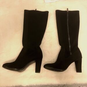 AK Sport Women's Black Heeled Mid-Calf Boots - Size 7.5 M